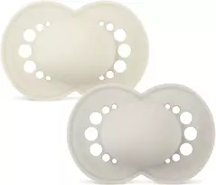 MAM – originalūs čiulptukai iš natūralaus kaučiuko – neutralūs – 6–16 mėn.