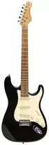 Stagg SES-55 BLK - juoda gitara elektrinė SSS, garsiakalbiai Alnico