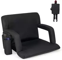 Lauko baldų komplektas Promotions Stadiono sėdynė su nugaros atrama 62,2x50,8x44,5 cm juoda
