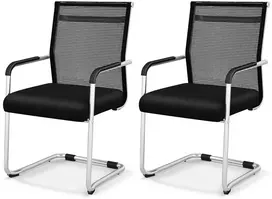 Promotions Biuro svečių kėdės, 2 vnt., 54x54x95 cm, juodos spalvos