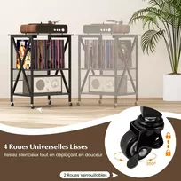 Promotions Stalčius patefonui su įkrovimo stotele 52x45x75 cm pilkas