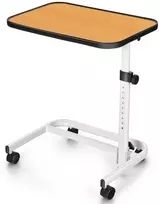 Promotions Lovos stalas ant ratukų 80,5x40,5x73-94 cm natūralus/baltas
