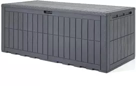 Promotions Lauko terasos dėžė 180 Gal 153,7x71,1x63,5 cm tamsiai ruda/pilka/juoda