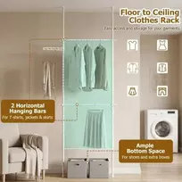 Promotions Reguliuojamo aukščio teleskopinė drabužių džiovykla 110-315 cm, reguliuojamo pločio 76-129 cm, juoda