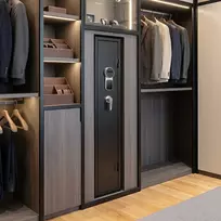Promotions Ginklų spintelė 8 šautuvams 25x22x132 cm juoda