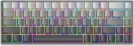 White Shark Mėlyna Klaviatūra žaidimams Baltas Shark Nunchaku pilka Mėlyna Switch RGB Hot-Swap