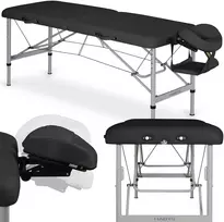 Habys Masažo stalas Aero Alu 60 Vinyl Flex K015, juodas