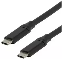 USB-C į USB-C laidas DELTACO su DP-Alt režimu, 5Gbps, 60 W 3 A, 8K/30 Hz, 5 m, juodas / USBC-ACTIVE51 / 1902487