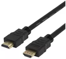 Didelės spartos Flex HDMI kabelis DELTACO, 5M, su užraktu, 4K/30 Hz, juodas / HDMI-1050D-FLEX-LOCK / 1903056