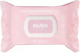 Mubo Chlorhexidine ir Aloe Vera priežiūros servetėlės – Antibakterinės, raminančios, didelės, 40 vnt. pakuotė