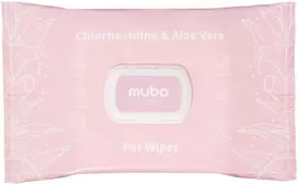 Mubo Chlorhexidine ir Alavijo Priežiūros servetėlės – Antibakterinis valymas, drėkinimas, 100 vnt., 15x30cm