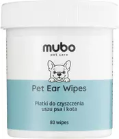 Mubo vienkartinės ausų valymo servetėlės augintiniams, 80 vnt.