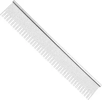 Chris Christensen Buttercomb Jill Dvigubas Dantis 22cm – Solid Metal Grooming Šukos with Mixed Length Teeth