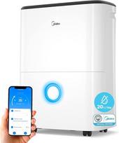 Midea oro sausintuvas iki 50 m² – tylus drėgmės surinkėjas su išimamu vandens bakeliu