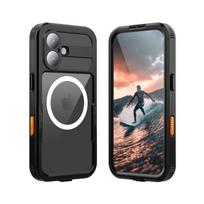 Crong Seal Cover vandeniui atsparus IP68 dėklas, skirtas iPhone 17, juodas