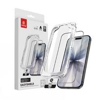 Crong EasyShield 2 grūdintų apsauginių ekrano stiklų rinkinys, skirtas iPhone 17 / iPhone 17 Pro / iPhone 16 Pro