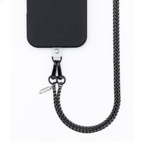 Crong Phone Crossbody „Midnight Link“ grandinėlė telefonui per petį su universaliu dėklo adapteriu, juoda