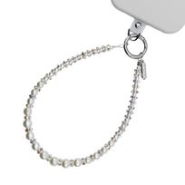 Crong Phone Charm „Silver Beads“ telefono riešo dirželis su universaliu dėklo adapteriu