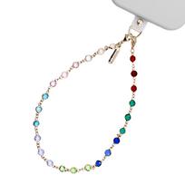 Crong Phone Charm telefono dirželis su universaliu dėklo adapteriu, „Rainbow Gems“