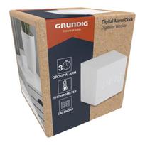 Grundig skaitmeninis LED žadintuvas su termometru ir kalendoriumi, baltas