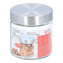 Alpina stiklinis maisto laikymo indas su užsukamu aliuminio dangčiu, 500 ml, 11 x 12 cm