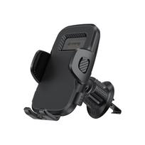 Crong Carclip Air Vent universalus automobilinis telefono laikiklis ventiliacijos grotelėms, juodas