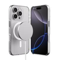 Crong Clear MAG Pro MagSafe dėklas, skirtas iPhone 16 Pro Max, skaidrus