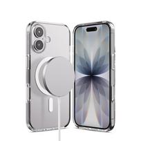 Crong Clear MAG Pro MagSafe dėklas, skirtas iPhone 16, skaidrus