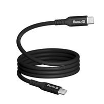 Crong Soft Link USB-C–USB-C laidas, 1,2 m, 100 W PD, 5 A, juodas