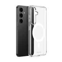 Crong Crystal Shield Magnetic MagSafe dėklas, skirtas Samsung Galaxy S25+, skaidrus