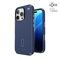 Speck Presidio2 Pro dėklas su MagSafe ir ClickLock, skirtas iPhone 16 Pro, „Coastal Blue/Dust Grey“