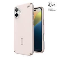 Speck Presidio2 Pro dėklas su MagSafe ir ClickLock, skirtas iPhone 16 Plus, „Bleached Bone/Heirloom Gold“