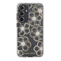 Case-Mate Floral Gems dėklas, skirtas Samsung Galaxy S24+, aukso spalvos