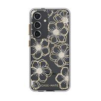 Case-Mate Floral Gems dėklas, skirtas Samsung Galaxy S24, aukso spalvos