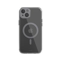 Moshi iGlaze MagSafe dėklas, skirtas iPhone 15 Plus, skaidrus su „Meteorite Gray“ spalvos detalėmis