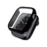 Crong Hybrid Watch Case apsauginis dėklas su integruotu stiklu, skirtas Apple Watch 45 mm, juodas