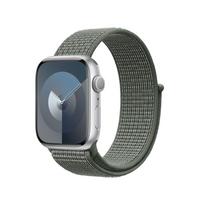 Crong Nylon sportinis dirželis, skirtas Apple Watch 44 / 45 / 46 / 49 mm, kariškai žalias