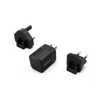 Energizer Ultimate A20MU GaN kelioninis tinklo įkroviklis su EU / UK / US kištukais, USB-C, 20 W PD, juodas