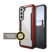 X-Doria Raptic Shield Pro dėklas, skirtas Samsung Galaxy S22+ 5G, su antimikrobine apsauga, raudonas