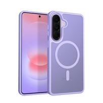 Crong Hybrid Matte Magnetic MagSafe dėklas, skirtas Samsung Galaxy A36 / A37, levandų spalvos
