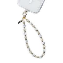 Crong Phone Charm „Marble Beads“ telefono riešo dirželis su universaliu dėklo adapteriu