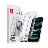 Crong EasyShield 2-Pack grūdinti apsauginiai ekrano stiklai, skirti iPhone 17 Pro Max / 16 Pro Max, 2 vnt.