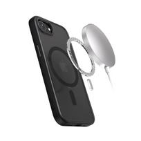 Crong Hybrid Frost MAG Cover MagSafe dėklas, skirtas iPhone 17e / 16e, juodas