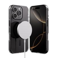 Crong Clear MAG Pro MagSafe dėklas, skirtas iPhone 16 Pro Max, juodas