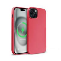 Crong Color Cover Magnetic MagSafe dėklas, skirtas iPhone 15 Plus, rožinis