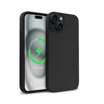 Crong Color Cover Magnetic MagSafe dėklas, skirtas iPhone 15 Plus, juodas