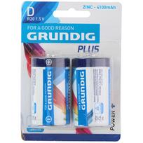 Grundig D / R20 1,5 V cinko baterijos, 4100 mAh, 2 vnt.