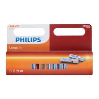 Philips LongLife AAA / R03 1,5 V cinko baterijos, 12 vnt.