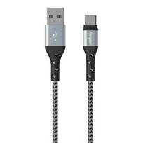 Energizer Ultimate C520CKSL USB-A–USB-C įkrovimo ir duomenų laidas, 2 m, sidabro spalvos