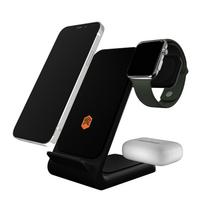 STM ChargeTree Swing 3-in-1 įkrovimo stotelė telefonui, AirPods ir Apple Watch, juoda